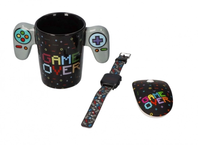 Tazza in ceramica con due manici Game over