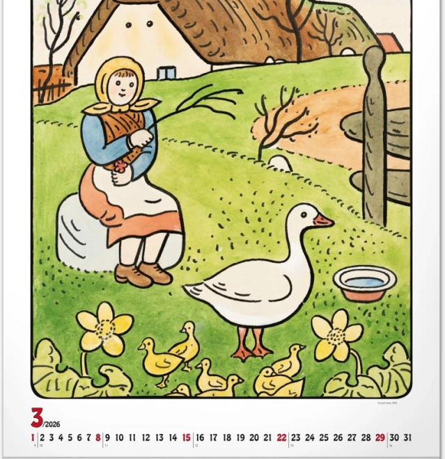 calendario da parete Josef Lada 2026