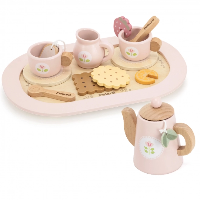 Set da tè in legno
