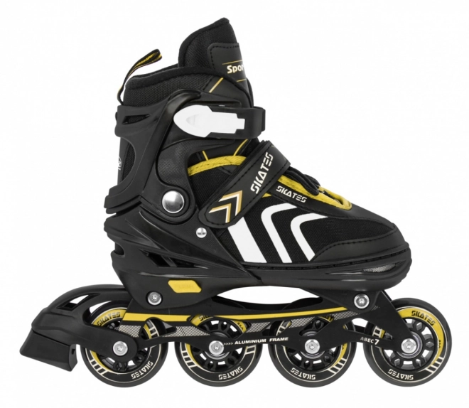 Set 4 in 1 Pattini Pattini a Rotelle Pattini da Ghiaccio per Bambini Taglia 39-43 Blu – Gialla