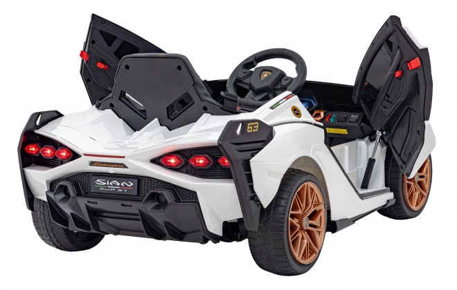 Lamborghini SIAN auto per bambini a batteria con telecomando – Bianco