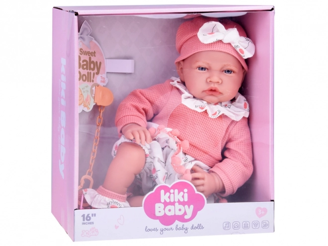 Bambola interattiva BOBAS bambina con set rosa