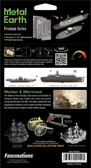 Puzzle 3D in metallo Monitor & Merrimack