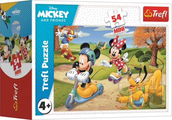 Puzzle Mickey Mouse pattinaggio al parco 54 pezzi