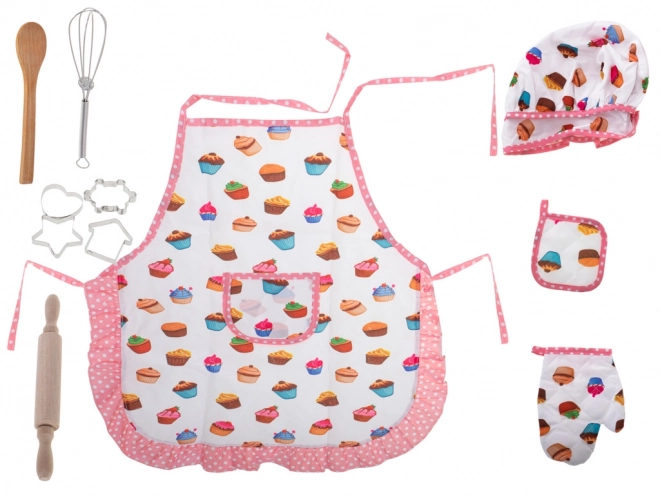 Set da cucina per bambini con grembiule e accessori