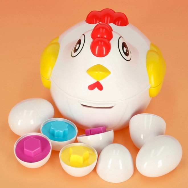 Puzzle educativo Gallina con smistatore di forme delle uova