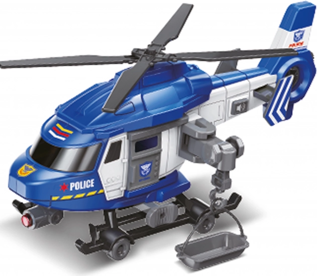 Elicottero della polizia con effetti