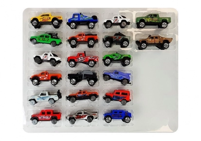 Set di Automobili Fuoristrada Jeep in Vari Colori - 20 Pezzi