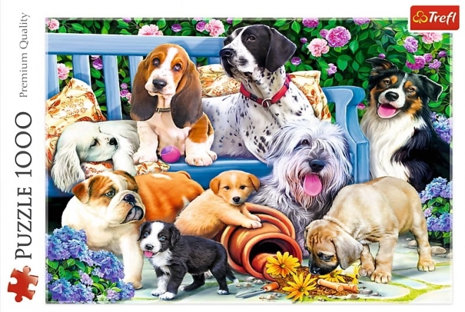 Puzzle Cani nel Giardino 1000 Pezzi