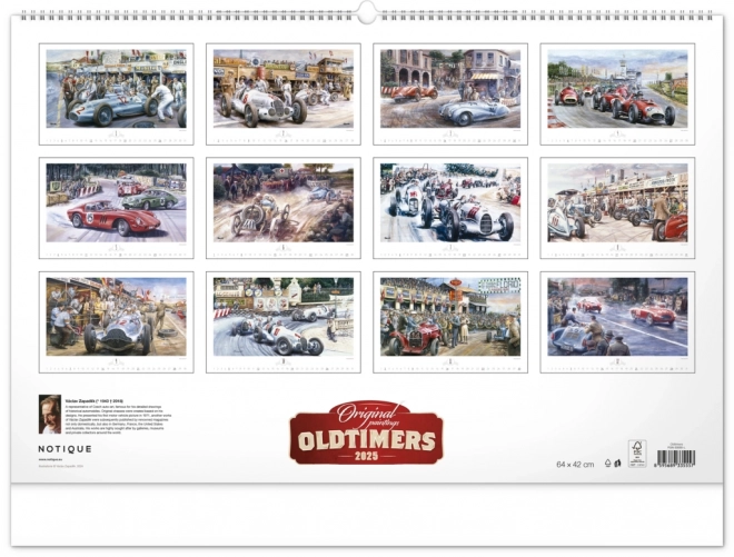 Calendario Murale Oldtimers di Václav Zapadlík 2025