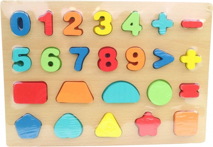 Set di legno per matematica divertente 28 x 20 cm