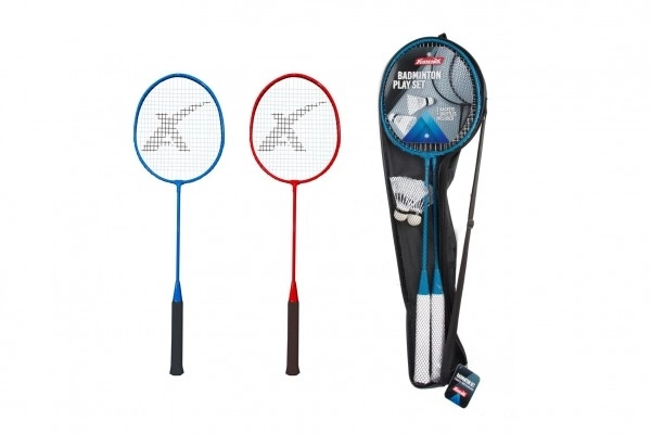 Set da badminton con 2 racchette e 2 volani in custodia