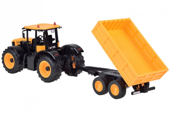 Trattore JCB con rimorchio telecomandato Double E 1:16