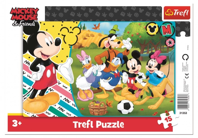 Puzzle Topolino in campagna 15 pezzi