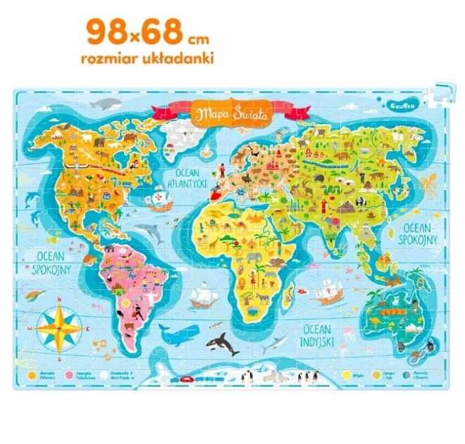 Puzzle Mappa del Mondo 300 Pezzi