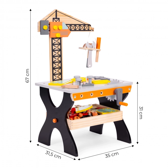 Banco da lavoro in legno per bambini Ecotoys