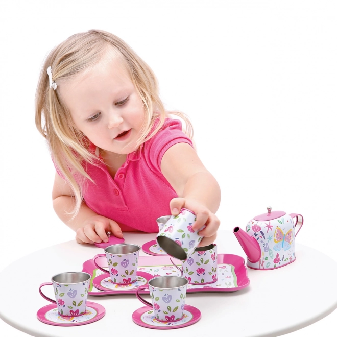 Set per il tè per bambini rosa Bino