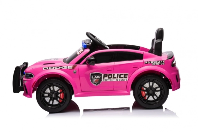 Auto a Batteria Dodge Charger della Polizia Rosa