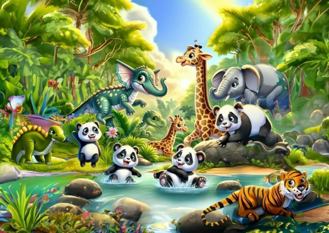 Puzzle Bagno del Panda 50 pezzi