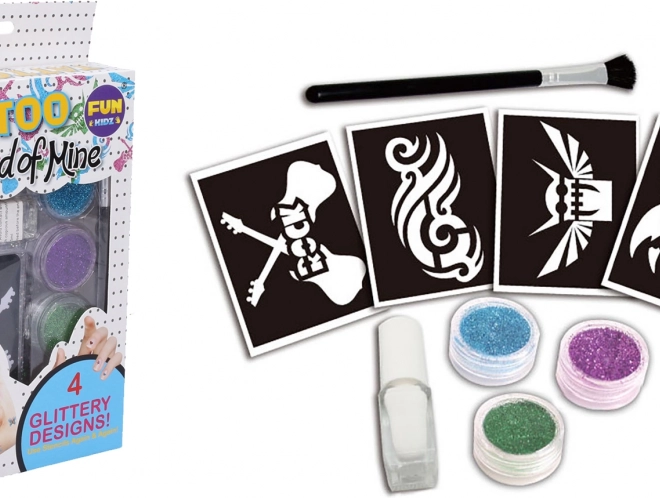 Set di tatuaggi glitter per ragazze