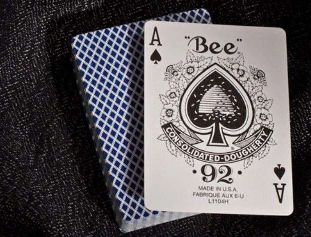 Carte da gioco Bee con dorso a rombi