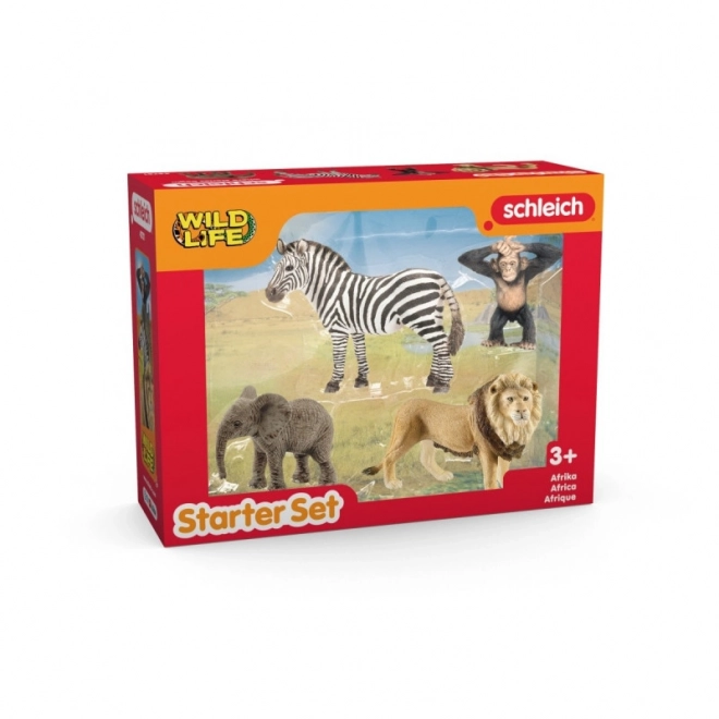 Set 4 figure Wild Life Animali Africani