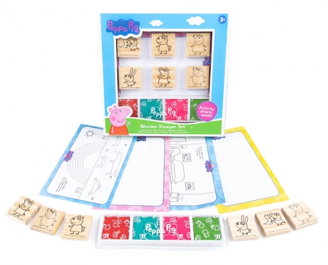 Set di timbri in legno Peppa Pig