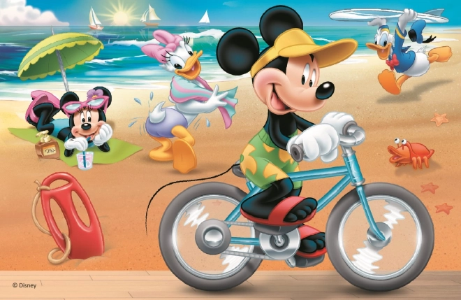 Puzzle Mickey Mouse sulla spiaggia 54 pezzi