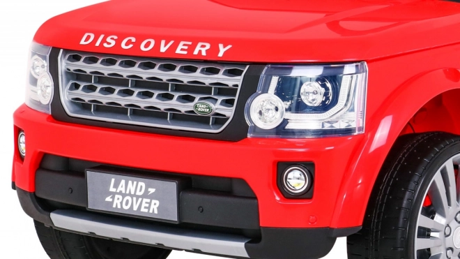 Land Rover Discovery Macchinina elettrica per bambini rossa + telecomando + ruote in EVA + avvio lento + radio MP3