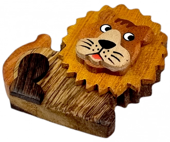 Magnete decorativo in legno Leone per bambini