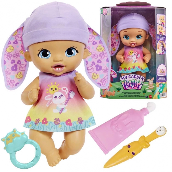 Lalka bambina My Garden Baby con accessori per lavarsi i denti