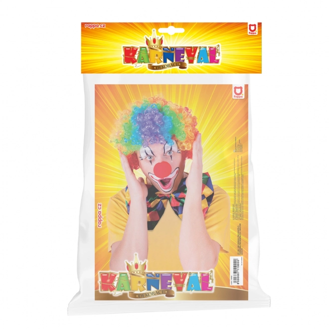 Parrucca clown colorata per adulti