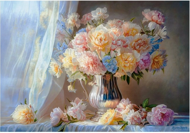 Castorland Puzzle Art Collection peonie 1500 pezzi