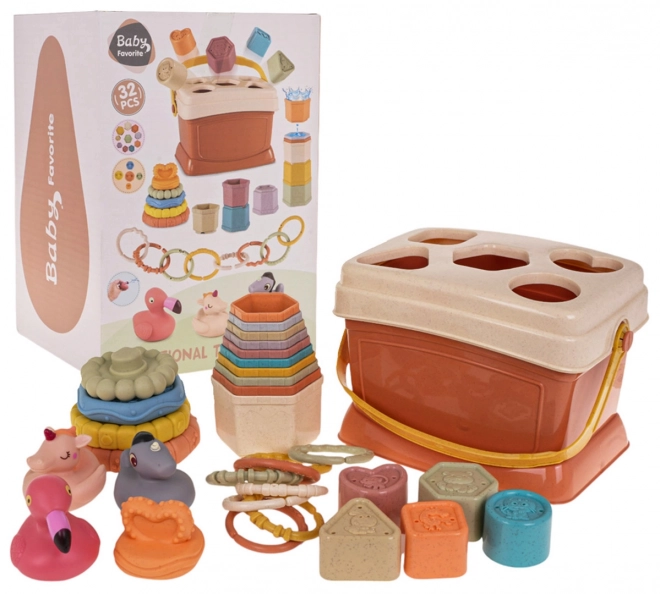 Set giocattolo educativo con sorter