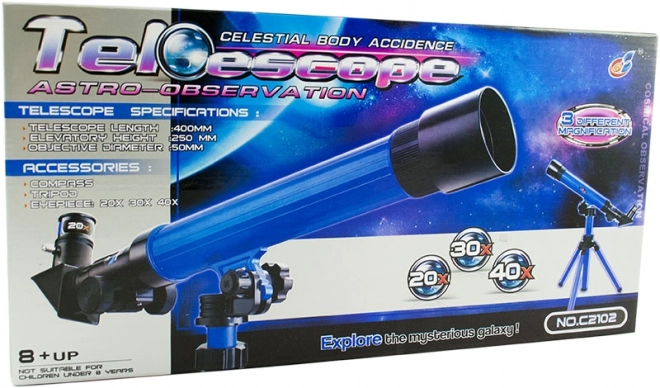 Telescopio educativo con treppiede