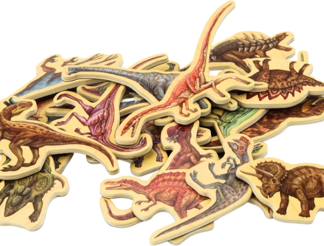 20 magneti in legno colorati con animali