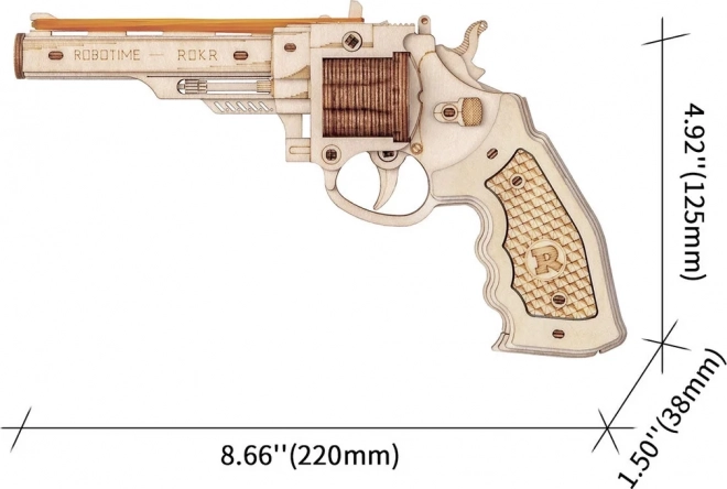 Puzzle 3D in legno Revolver Corsac M60