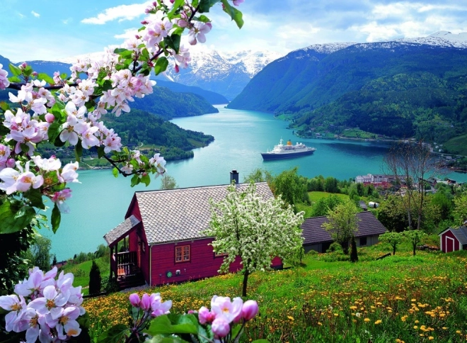 Puzzle paesaggio idilliaco scandinavo 500 pezzi Ravensburger