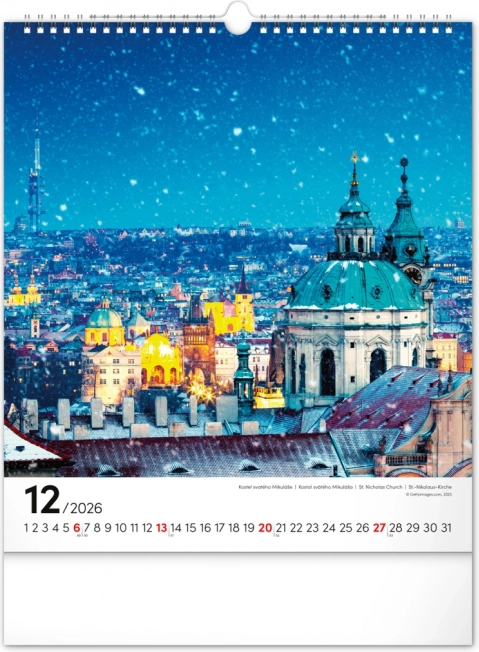 Calendario da parete Praga 2026