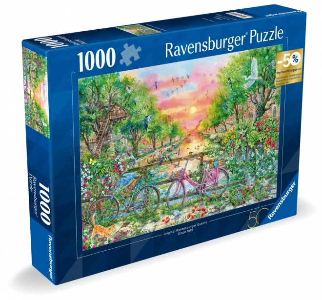 Puzzle Ravensburger canali di Amsterdam 1000 pezzi