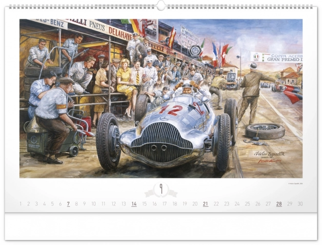 Calendario Murale Oldtimers di Václav Zapadlík 2025