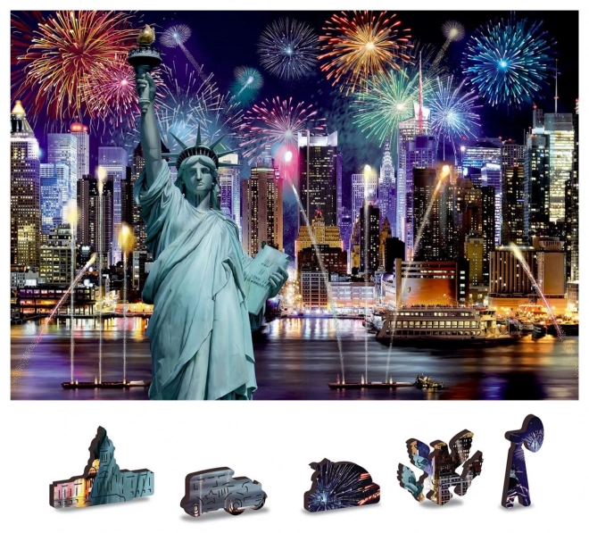 Puzzle in legno notturno New York 200 pezzi ECO