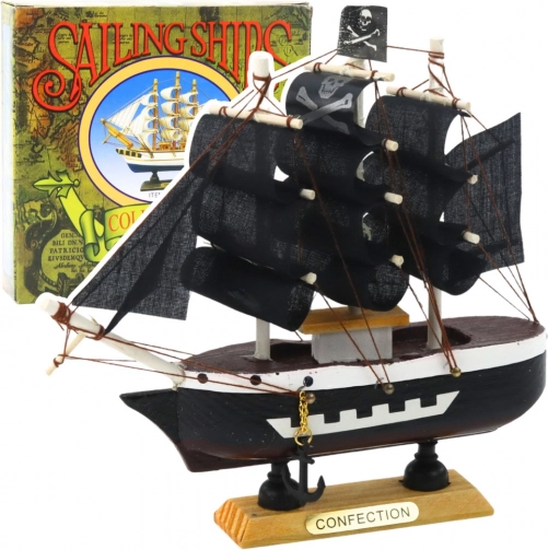 Modello decorativo nave pirata 16x15 cm