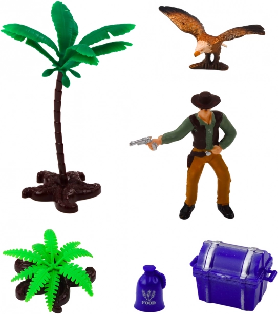 Set da cowboy con carrozza western e figurine