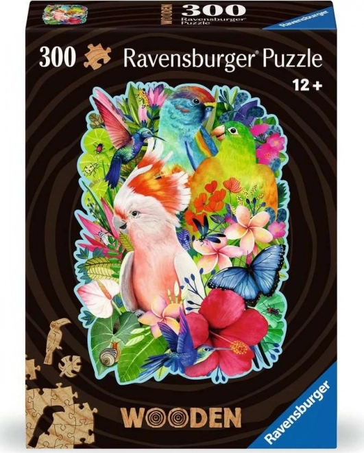 Puzzle sagomato in legno Uccelli meravigliosi 300 pezzi