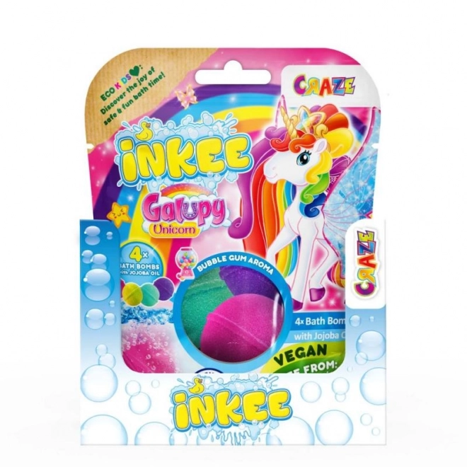 Bombe da bagno INKEE - Colori unicorno Galupy