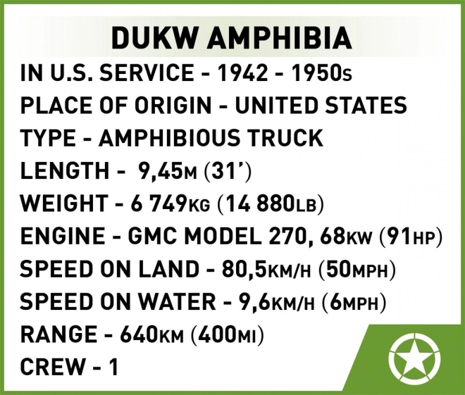 Amphibia DUKW Anfibio da Costruzione