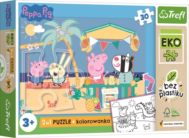 Puzzle Maxi doppio Peppa Pig Trefl