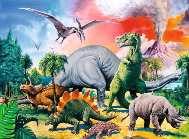 Tema eccitante dei dinosauri