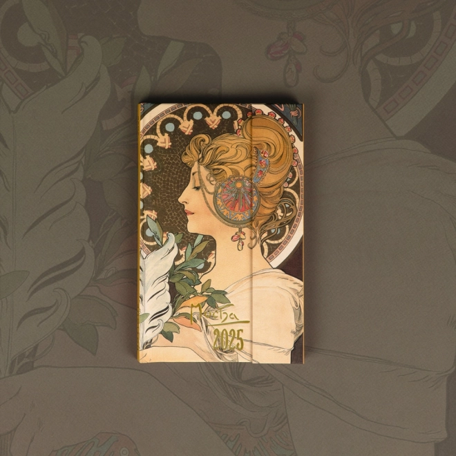 Agenda settimanale magnetica Alfons Mucha 2025